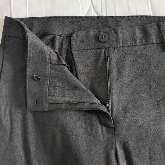 J Jill Pants Women's Size 12 back Linen Stretch Cropped Trousers #218711 Classic - Picture 7 of 12